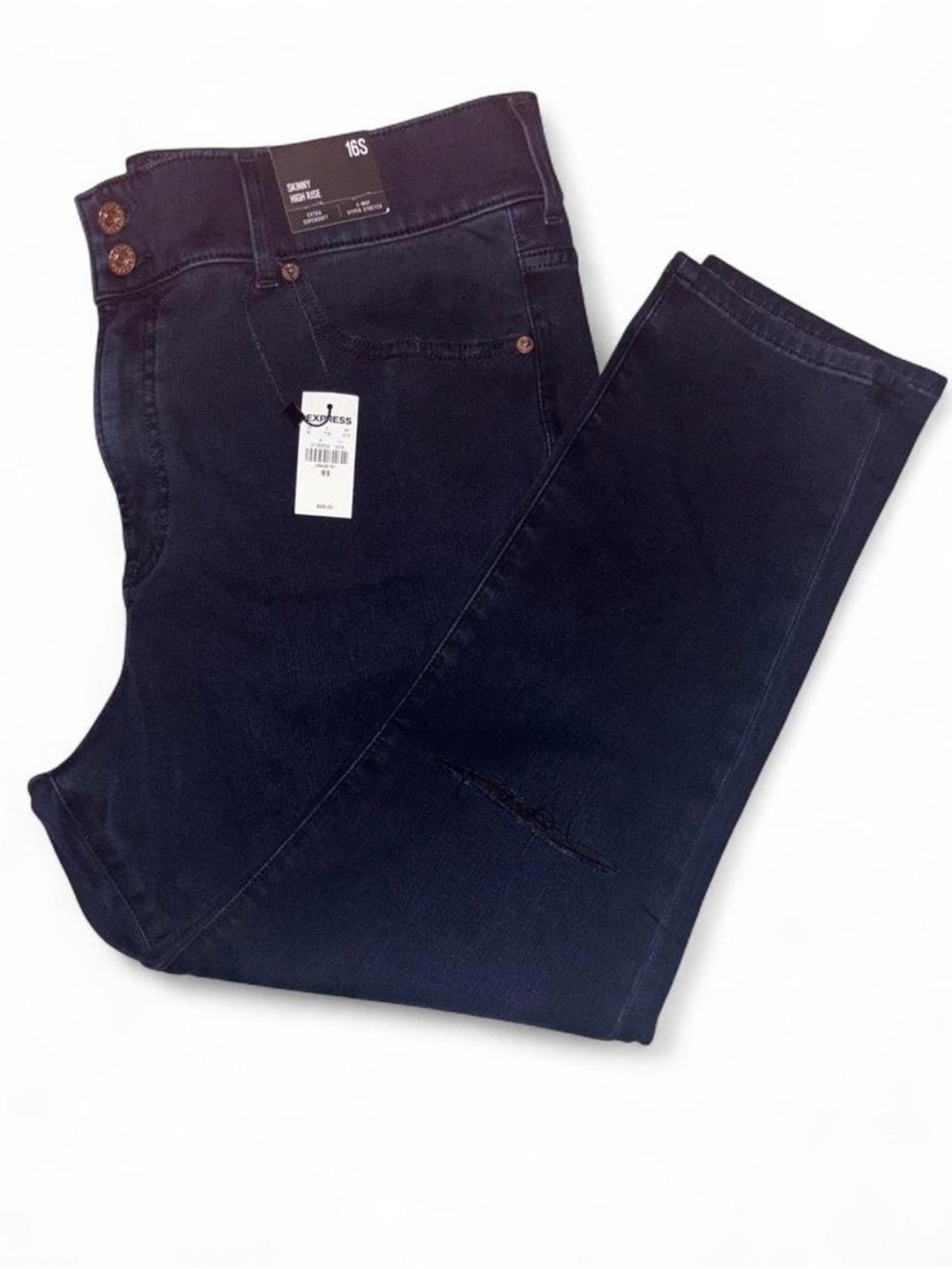 Express Women’s Skinny Jeans in Dark Blue Wash